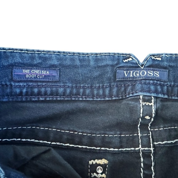 Vigoss Chelsea boot bootcut jeans women’s sz 6 10 festival boho cowgirl glam - Picture 6 of 16